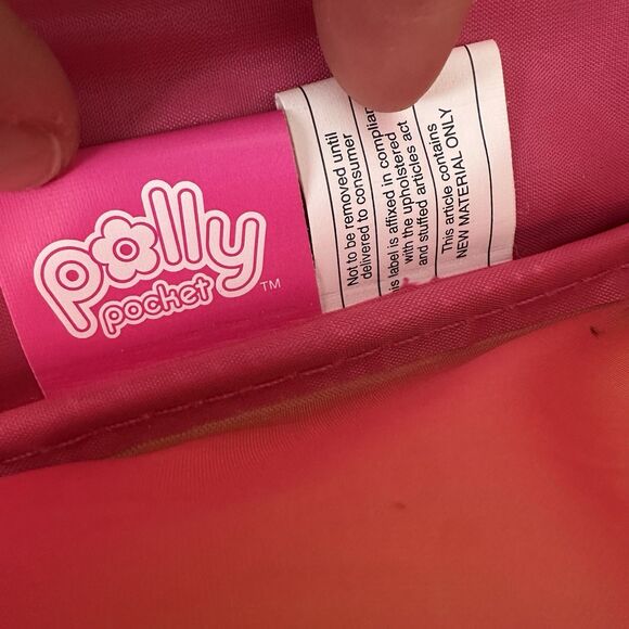 VTG 2007 Polly Pocket Carry Case Pink Flower Zip Bag by Tara Mattel 10"x3"x12" - Picture 10 of 12